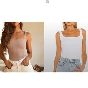 TWO Free People Square One Seamless Camis XS/S